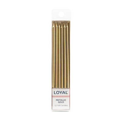 Tall Candle Metallic (12pc)
