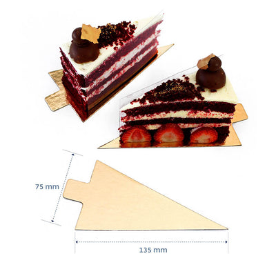 Dessert Board Triangle Gold (135x75mm)