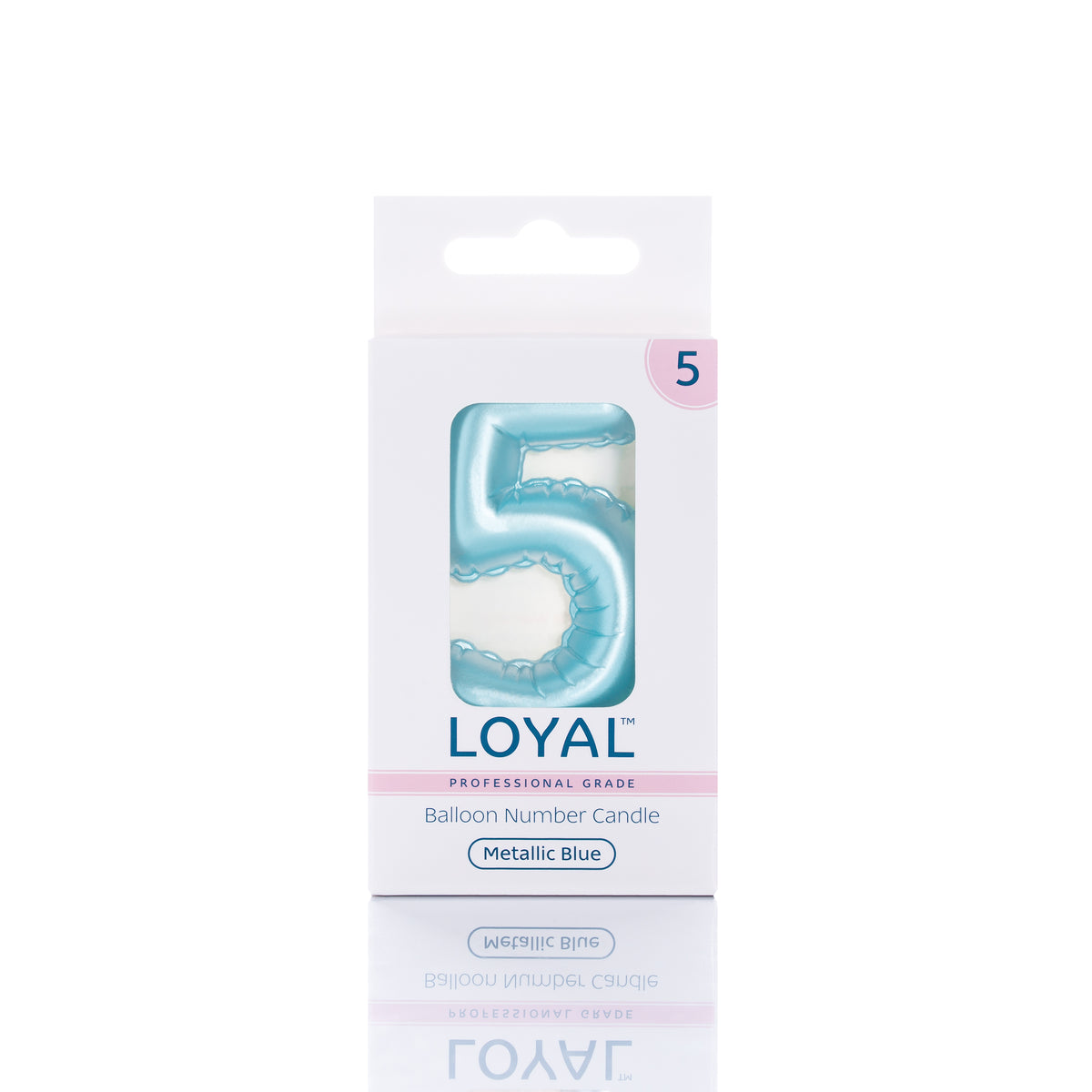 Number Candle Balloon Metallic Blue