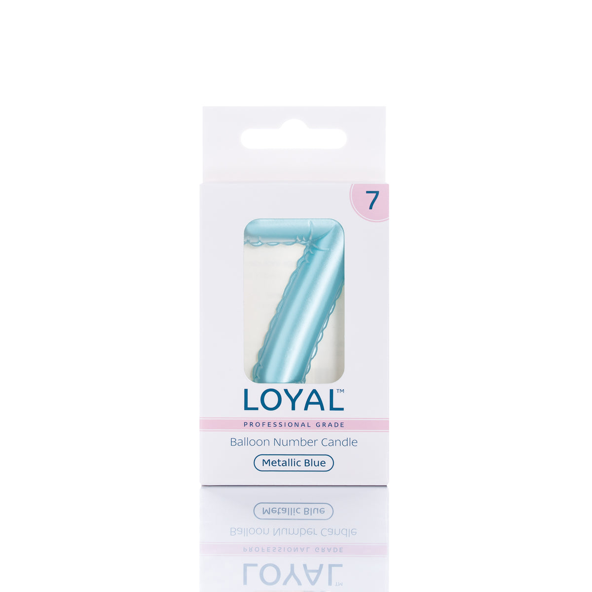 Number Candle Balloon Metallic Blue