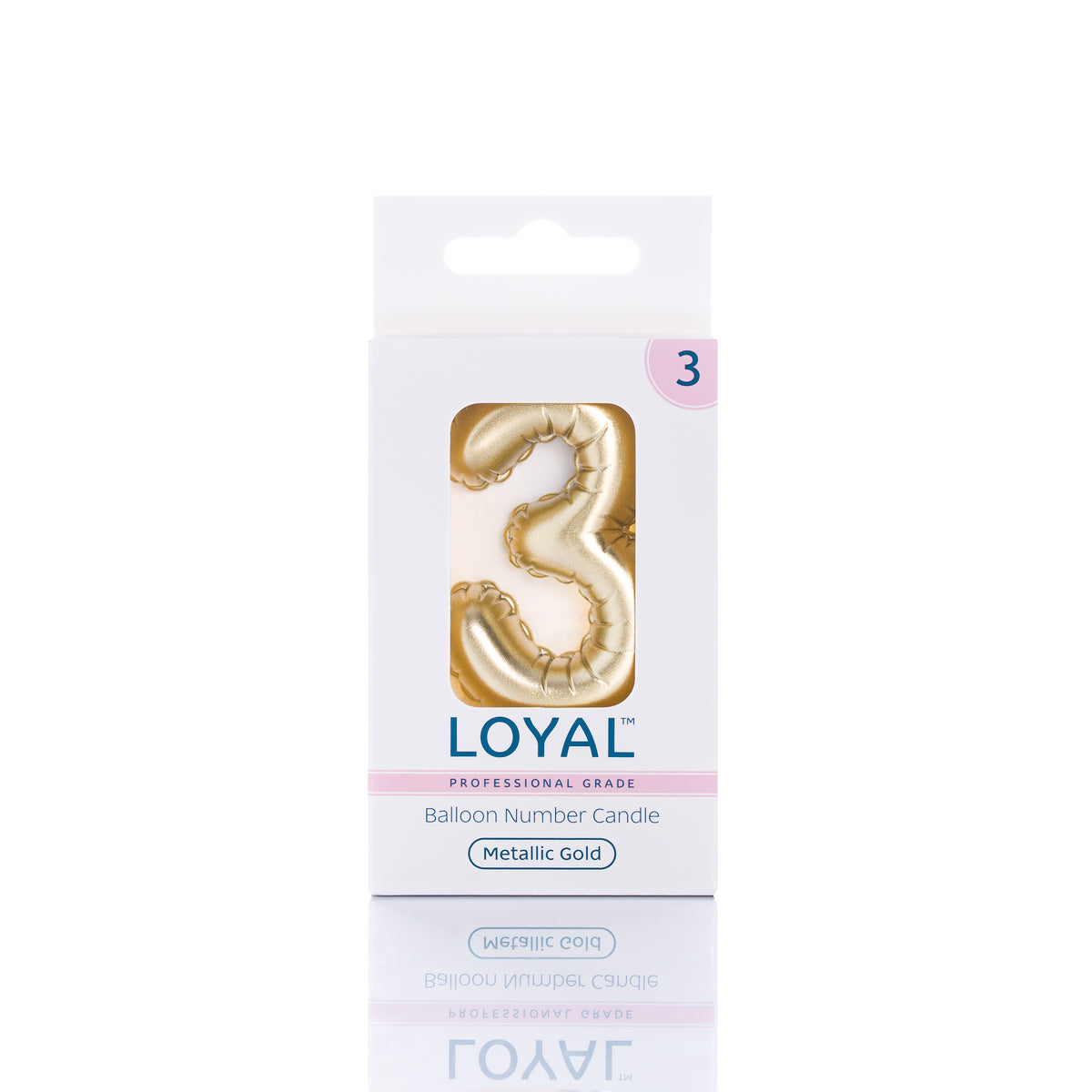 Number Candle Balloon Metallic Gold