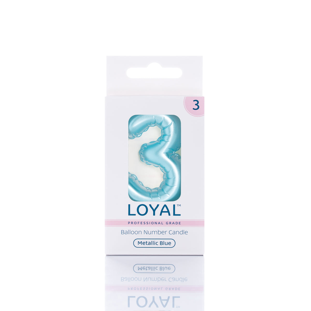 Number Candle Balloon Metallic Blue