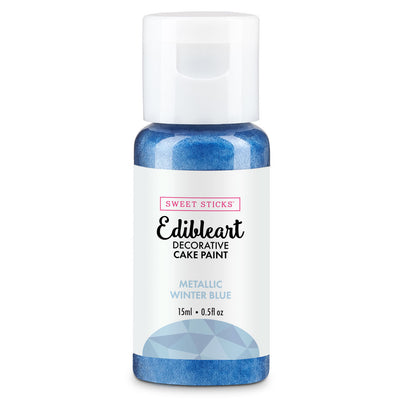 Winter Blue Metallic Edibleart Paint 15ml