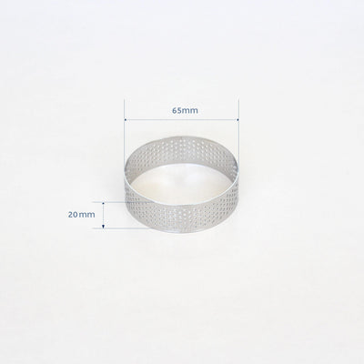Perforated Tart Ring Round (65mm)