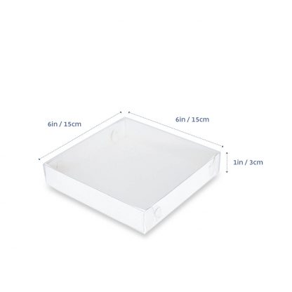CLEAR LID BISCUIT BOX SQUARE 6x6x1in