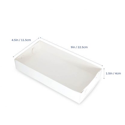 CLEAR LID BISCUIT BOX RECTANGLE 9x4.5x1.5in