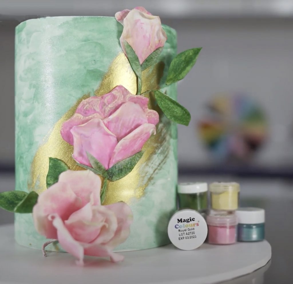 How to create a Painted Rose Cake
